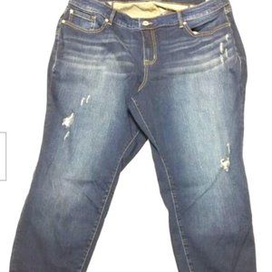 Torrid Denim Jeans Rolled Hem Distressed Women 24S